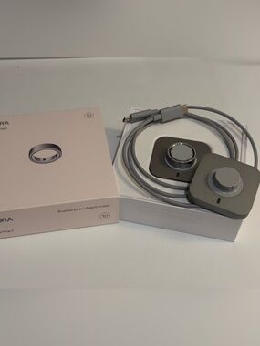 Oura ring gen 4- brushed silver, size 10